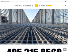 Tablet Screenshot of affordablefenceok.com
